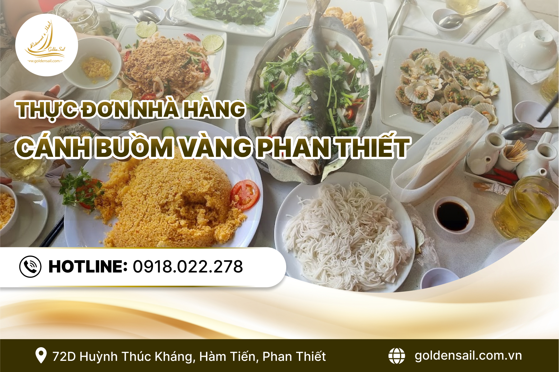 Thực đơn nhà hàng Cánh Buồm Vàng Phan Thiết