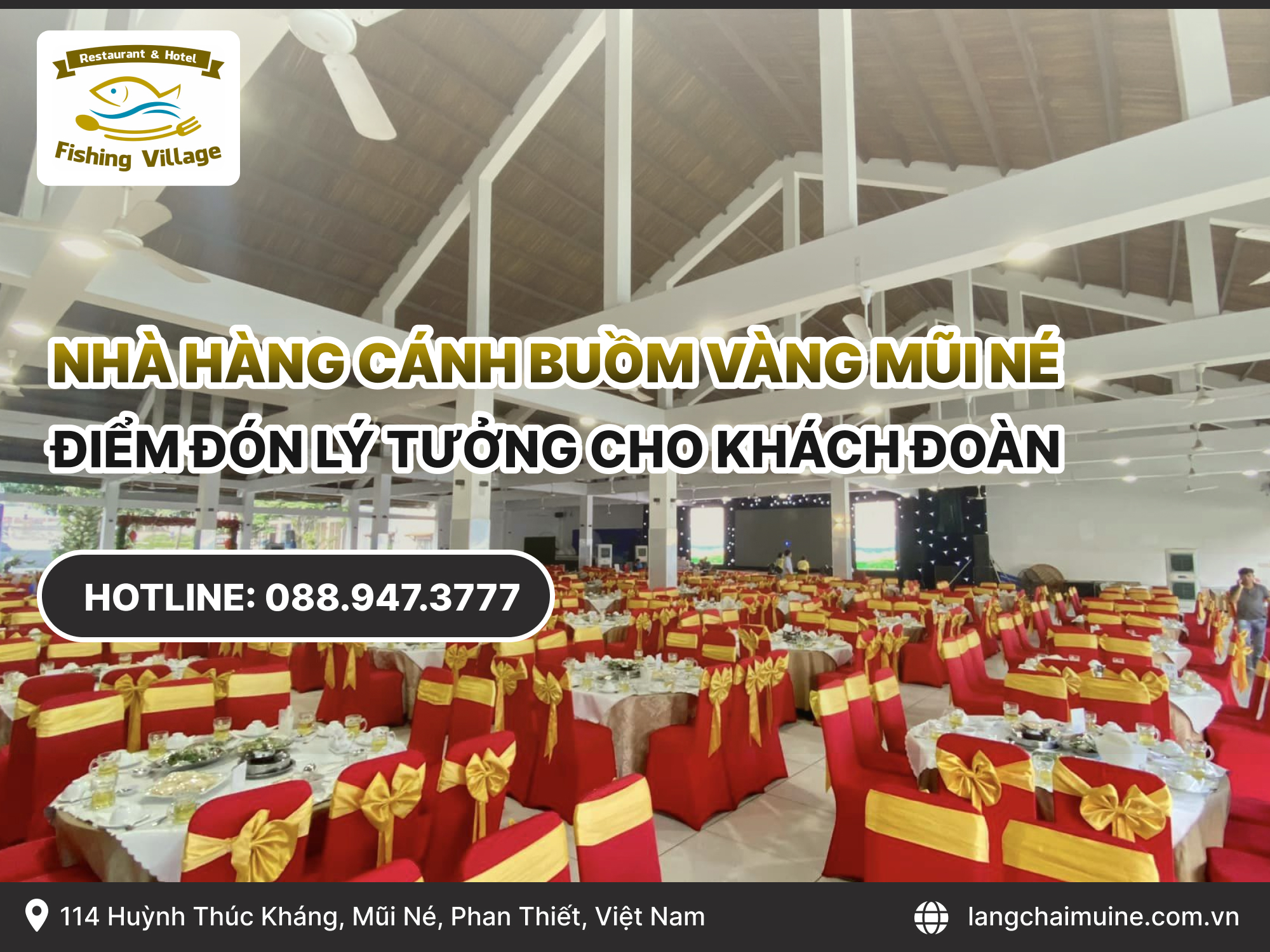 Nhà hàng Cánh Buồm Vàng Mũi Né điểm đón lý tưởng cho khách đoàn