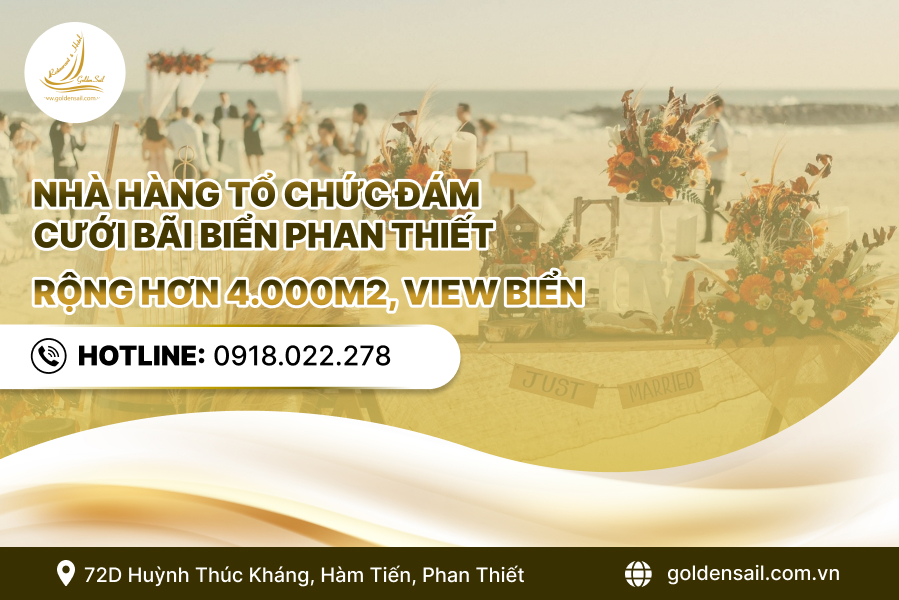 Nhà hàng tổ chức đám cưới bãi biển Phan Thiết rộng hơn 4.000m2, view biển